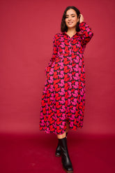 Squirrel Cascade Long Dress